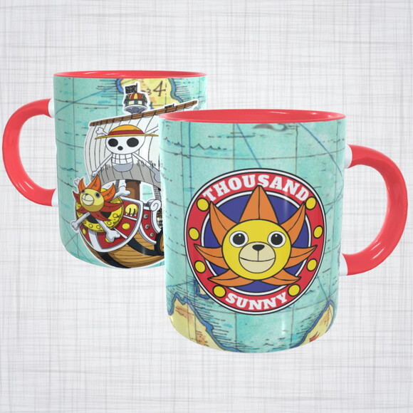 Caneca Porcelana Barco Thousandy Sunny One Piece