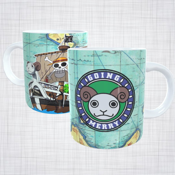 Caneca Porcelana Barco Going Merry One Piece