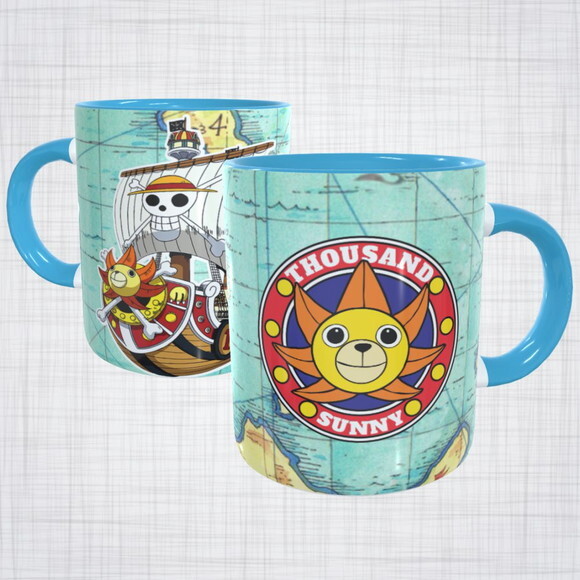 Caneca Porcelana Barco Thousandy Sunny One Piece