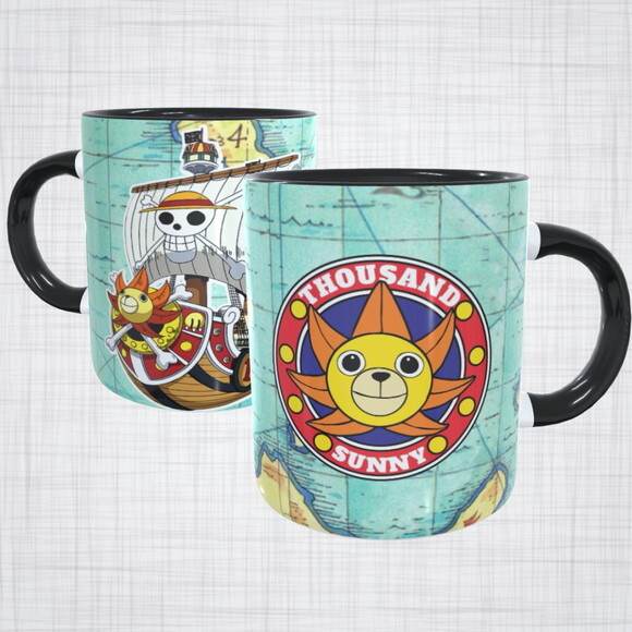 Caneca Porcelana Barco Thousandy Sunny One Piece