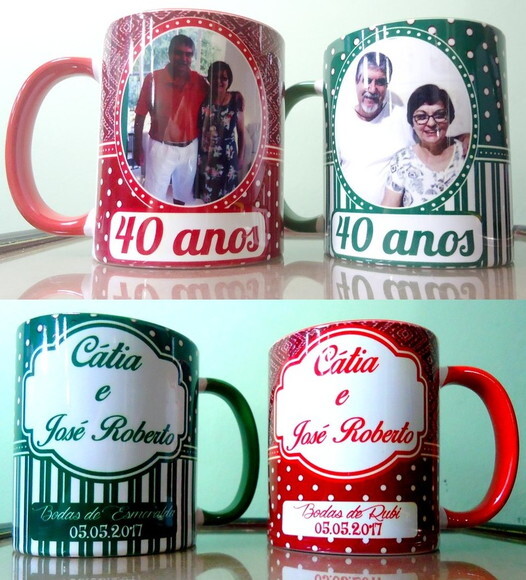 Caneca Porcelana Bodas De Casamento Personalizada