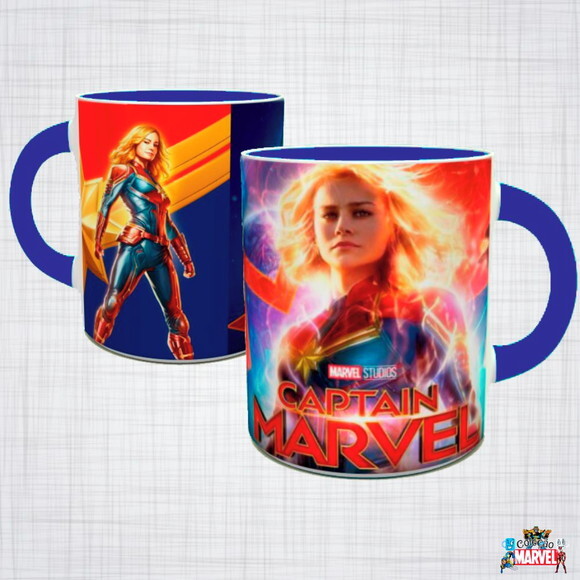 Caneca Porcelana Capitã Marvel carol danvers