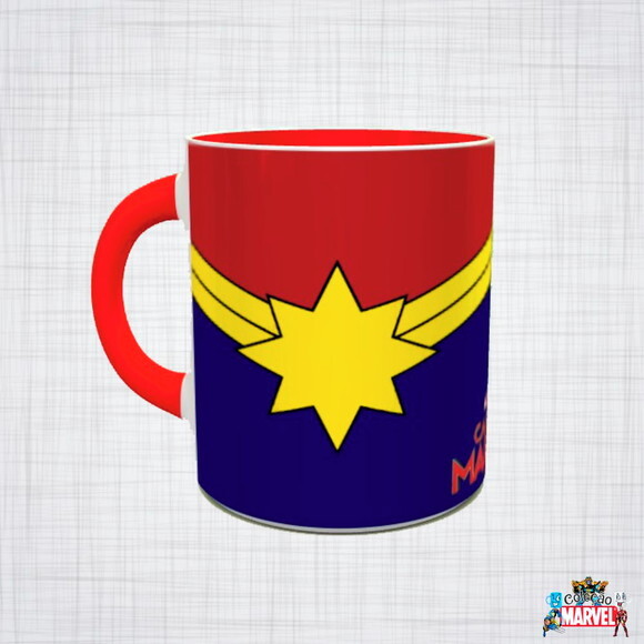 Caneca Porcelana Capitã Marvel