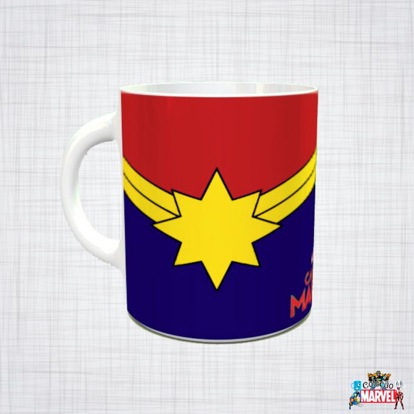 Caneca Porcelana Capitã Marvel