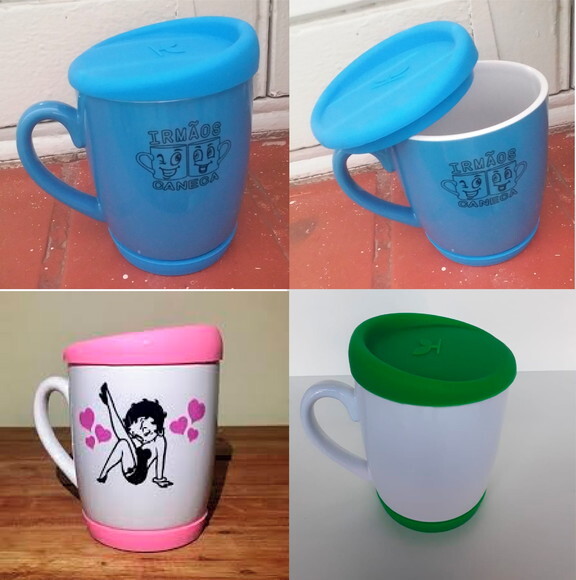 caneca porcelana com tampa de silicone personalizada 325 ml