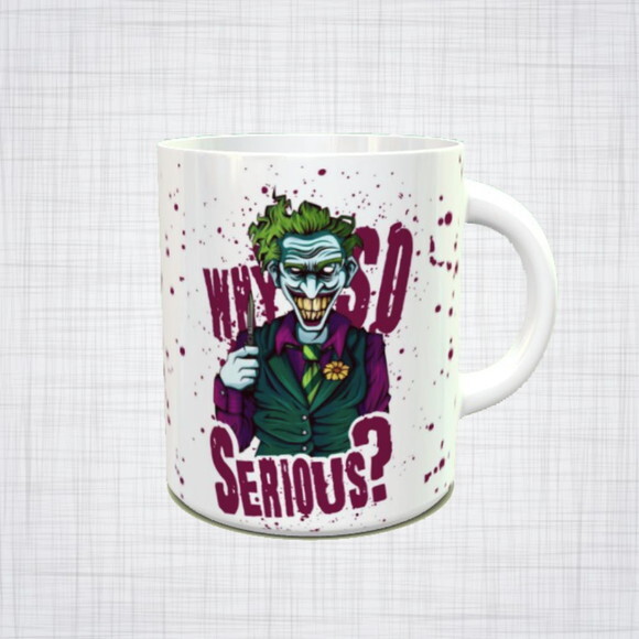 Caneca Porcelana Coringa joker why so serious DC