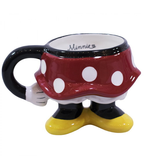 Caneca Porcelana Corpo Minnie Disney 3D