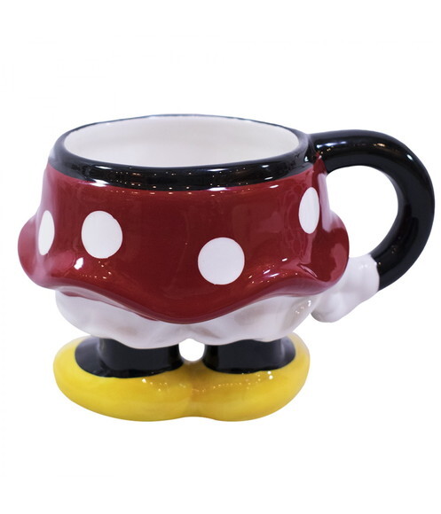 Caneca Porcelana Corpo Minnie Disney 3D