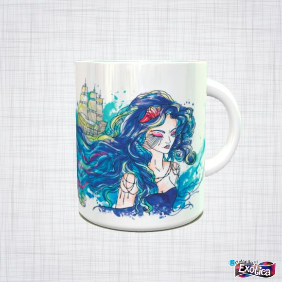Caneca porcelana deusa do mar