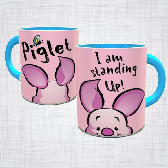 Caneca Porcelana do Leitão ursinho Pooh