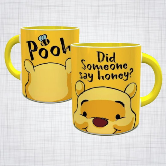 Caneca Porcelana do Pooh ursinho Pooh
