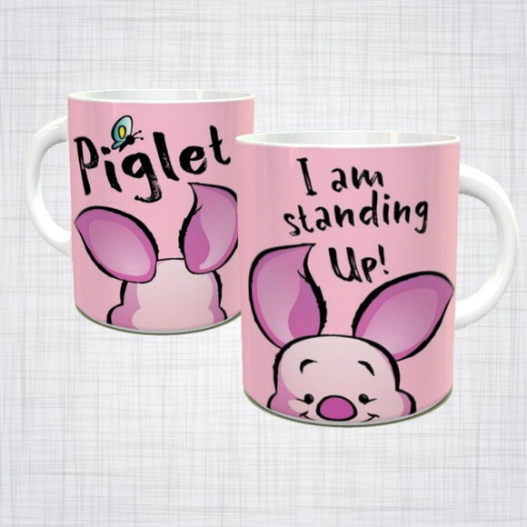 Caneca Porcelana do Leitão ursinho Pooh