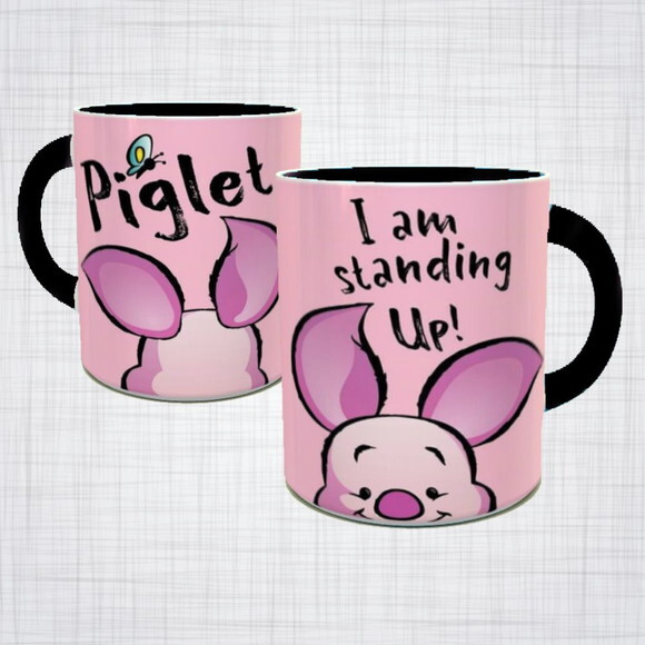 Caneca Porcelana do Leitão ursinho Pooh