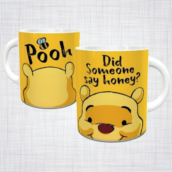 Caneca Porcelana do Pooh ursinho Pooh