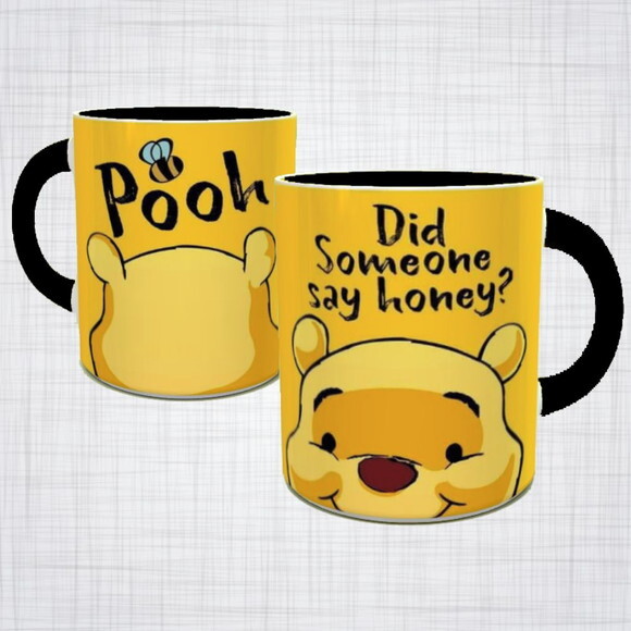 Caneca Porcelana do Pooh ursinho Pooh