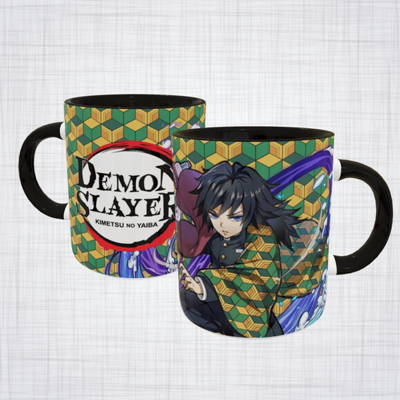 Caneca Porcelana Giyu Tomioka Demon Slayer Kimetsu no Yaiba
