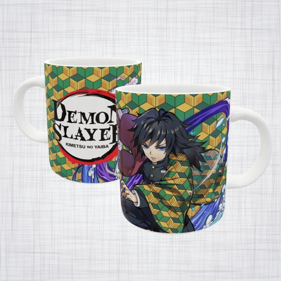 Caneca Porcelana Giyu Tomioka Demon Slayer Kimetsu no Yaiba