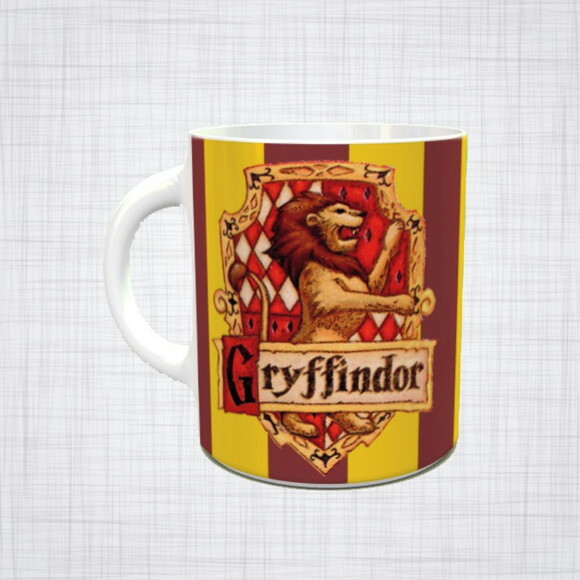 Caneca Porcelana Harry Potter casa Grifinória
