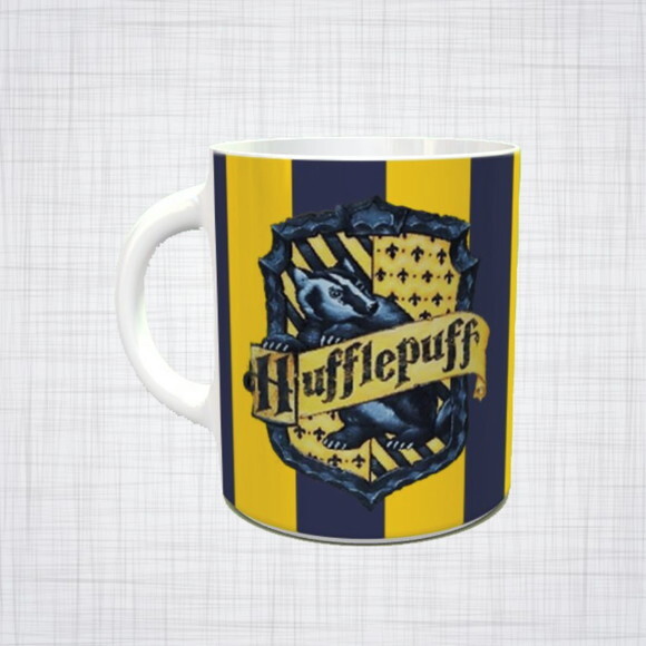 Caneca Porcelana Harry Potter casa Lufa Lufa