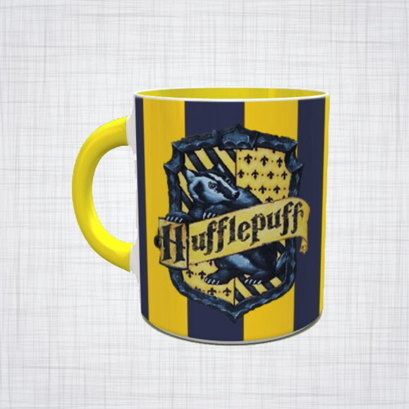 Caneca Porcelana Harry Potter casa Lufa Lufa