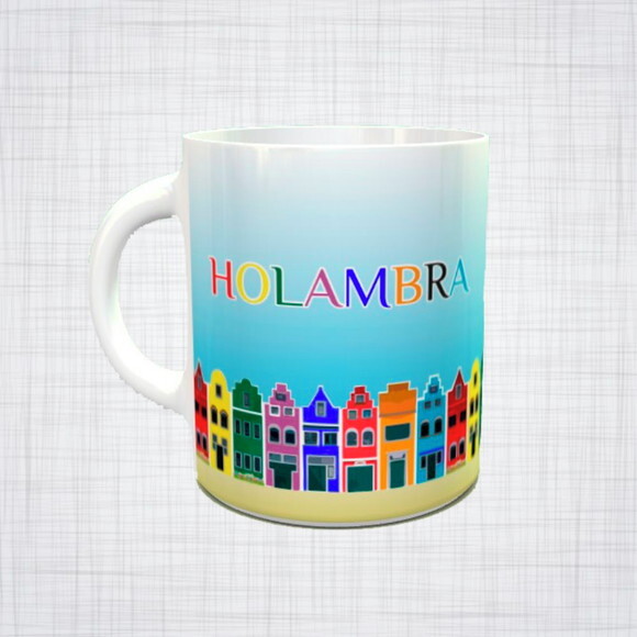Caneca Porcelana holambra cidade das flores
