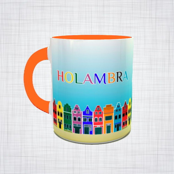 Caneca Porcelana holambra cidade das flores