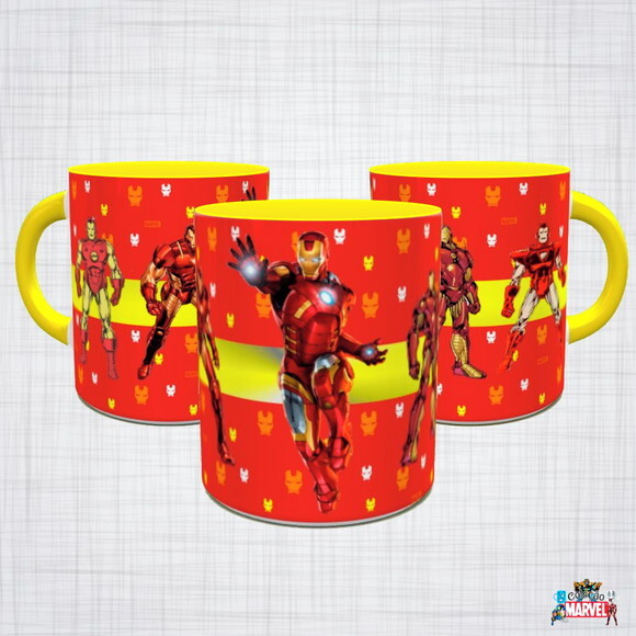 Caneca Porcelana Homem De Ferro Marvel