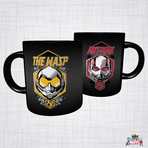 Caneca Porcelana Homem Formiga E A Vespa Marvel - 3 Opçoes