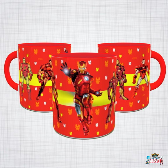 Caneca Porcelana Homem De Ferro Marvel