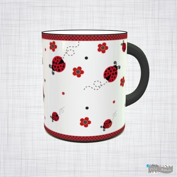 Caneca Porcelana Joaninha