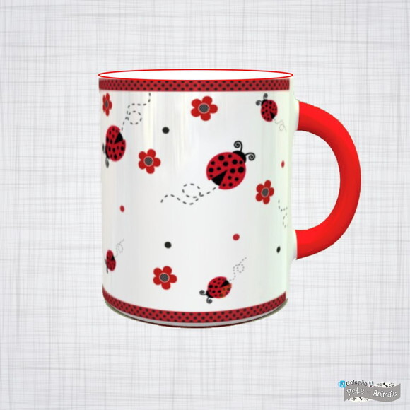 Caneca Porcelana Joaninha