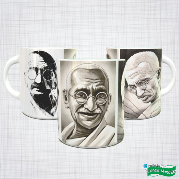 Caneca Porcelana Mahatma Gandhi