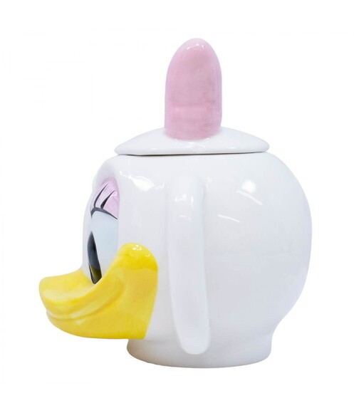caneca porcelana Margarida disney 3D com tampa 470 ml