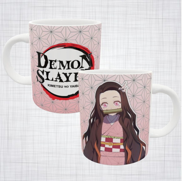 Caneca Porcelana Nezuko Kamado Demon Slayer Kimetsu no Yaiba