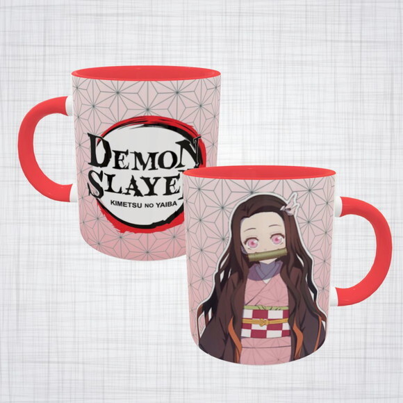 Caneca Porcelana Nezuko Kamado Demon Slayer Kimetsu no Yaiba
