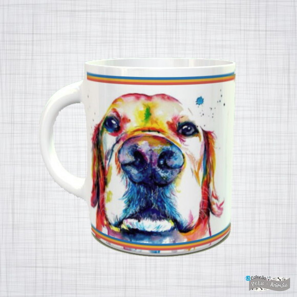 Caneca Porcelana pet cachorro raça labrador