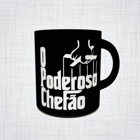 Caneca Porcelana preta poderoso chefão don corleone