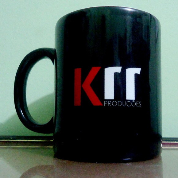 Caneca Porcelana Preta Personalizada 325 Ml
