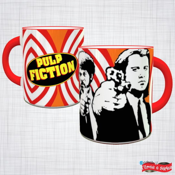 Caneca Porcelana Pulp Fiction Tempo De Violencia Tarantino