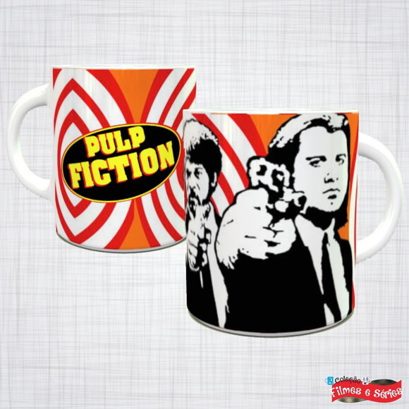 Caneca Porcelana Pulp Fiction Tempo De Violencia Tarantino