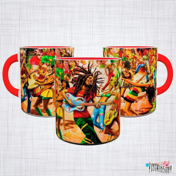 Caneca Porcelana Reggae Bob Marley Festa Reggae
