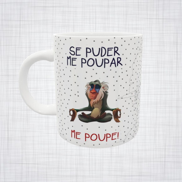 Caneca Porcelana Rafiki Rei Leão