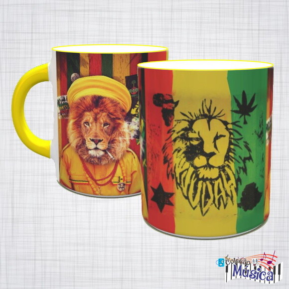 Caneca Porcelana Reggae Leão De Juda