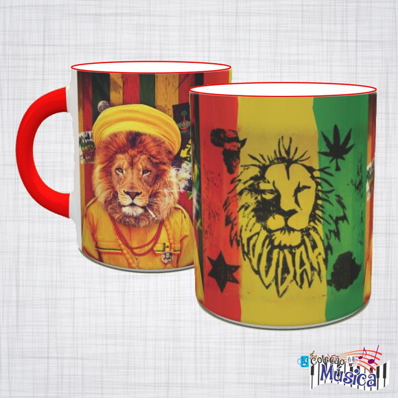 Caneca Porcelana Reggae Leão De Juda