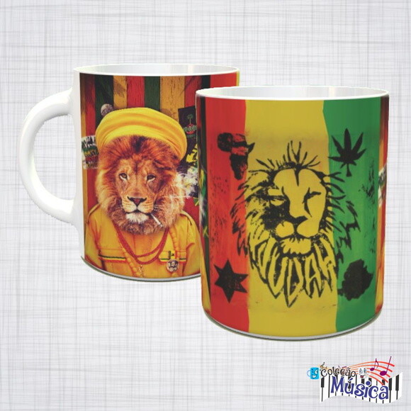 Caneca Porcelana Reggae Leão De Juda