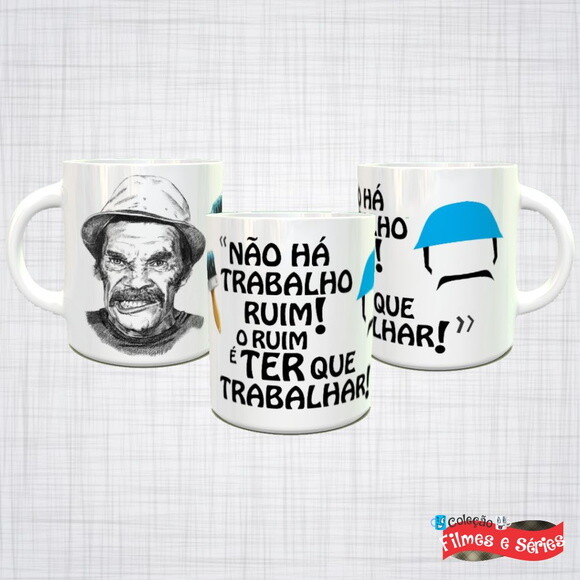 Caneca Porcelana Seu Madruga Chaves