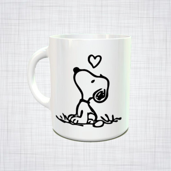 Caneca Porcelana Snoopy