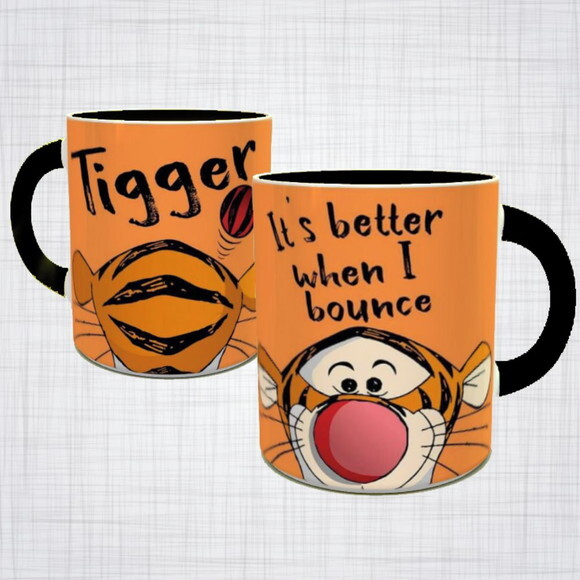 Caneca Porcelana Tigrão ursinho Pooh