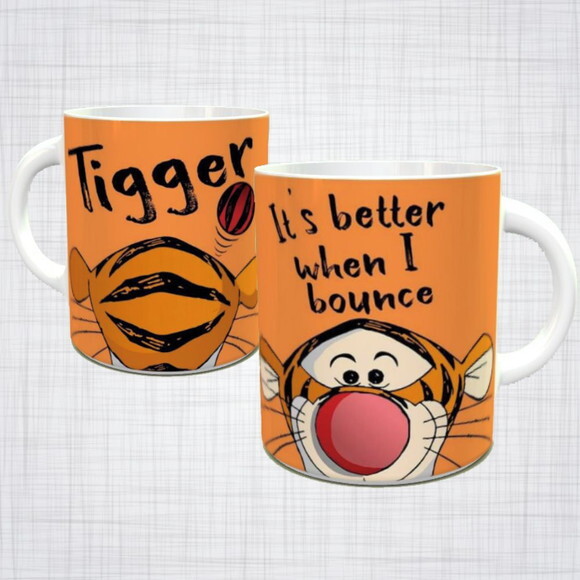 Caneca Porcelana Tigrão ursinho Pooh