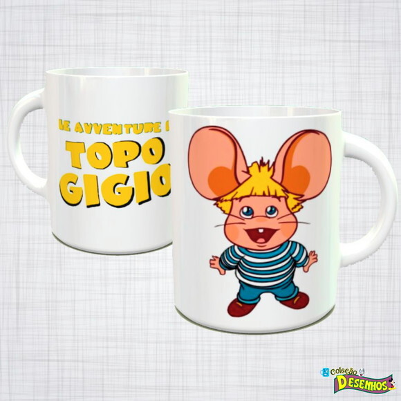 Caneca Porcelana Topo Gigio